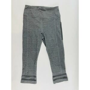 BEBE SPORT Yoga Pants Capris Women's Size Small Gray Pull On Mid Waisted Stretch